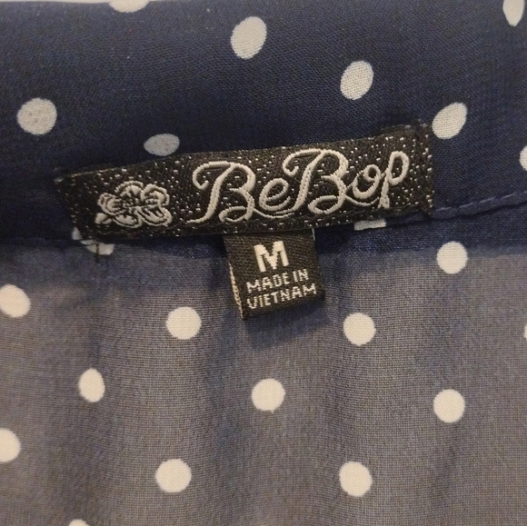 BeBop - Polka Dot Collar Sleeveless Mini Dress - Picture 14 of 16